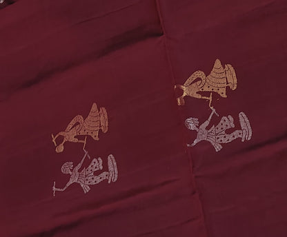 Green & Maroon Soft Silk Saree