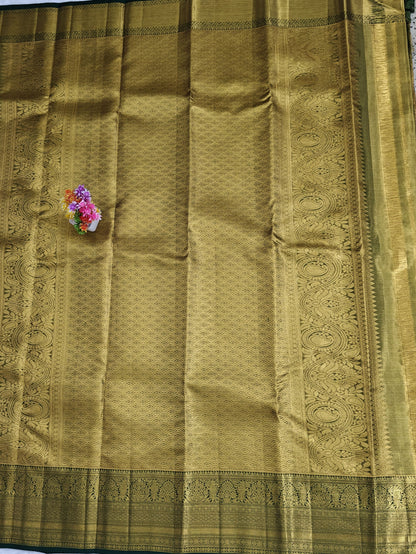 Green Tissue Bridal Silk Saree