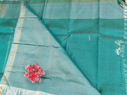 Pastel Green Pure Silk Saree