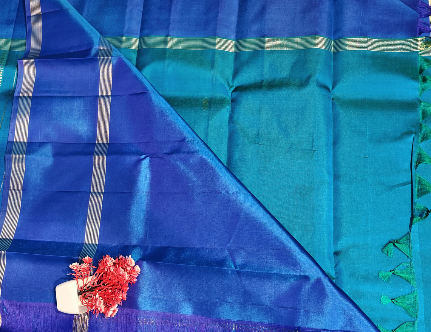 Navy Blue Pure Silk Saree
