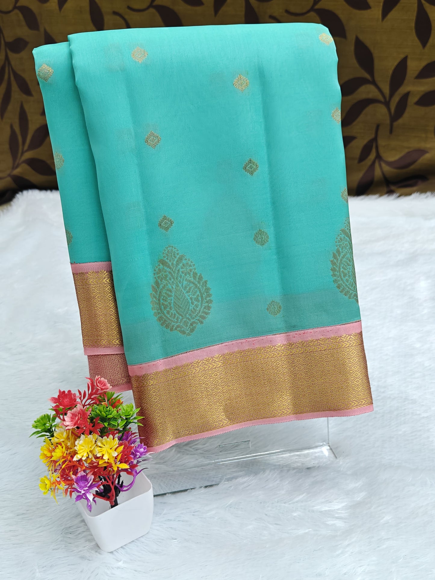 Sea Green Vintage Korvai Saree