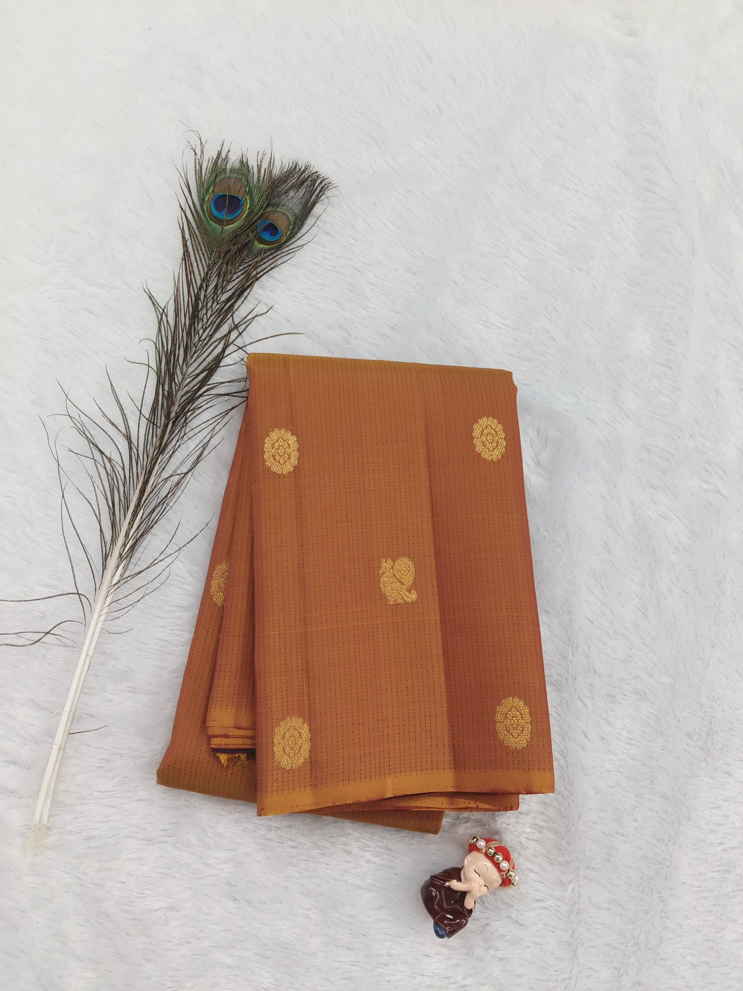 Mustard Pure Handloom Silk Saree