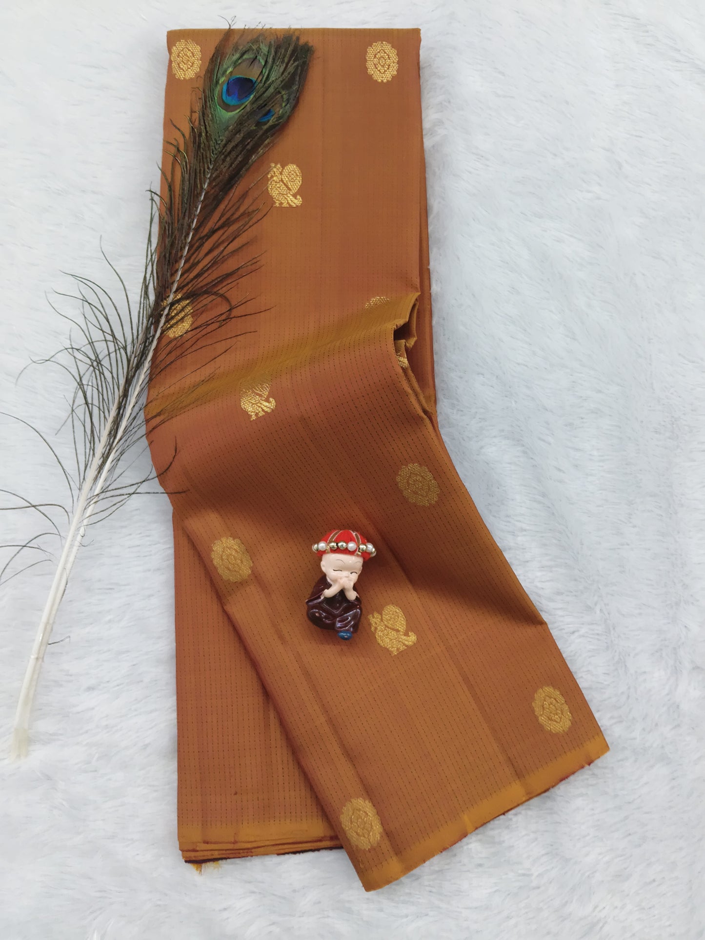 Mustard Pure Handloom Silk Saree