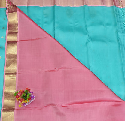 Sea Green Vintage Korvai Saree