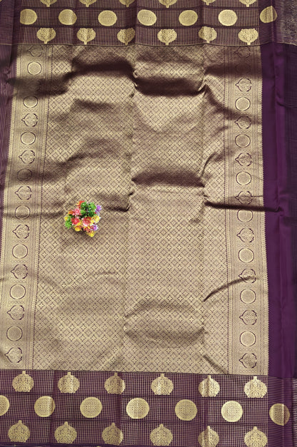 Deep Maroon Pure Silk Saree