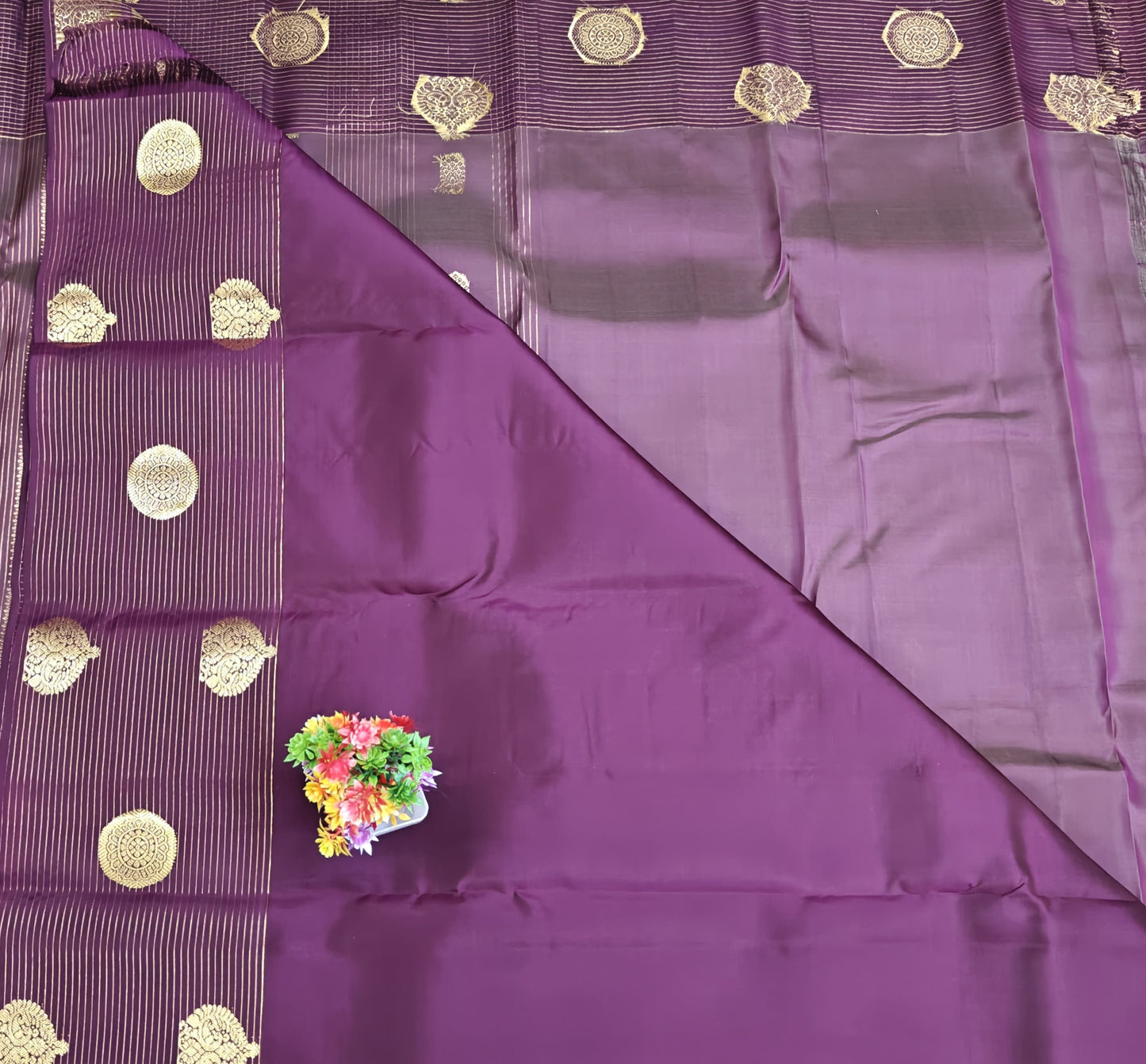 Deep Maroon Pure Silk Saree
