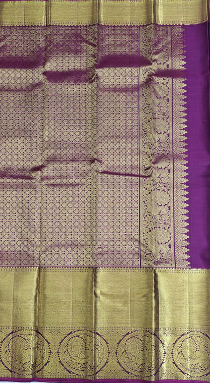 Royal Blue Pure Bridal Saree with Gold Big Border