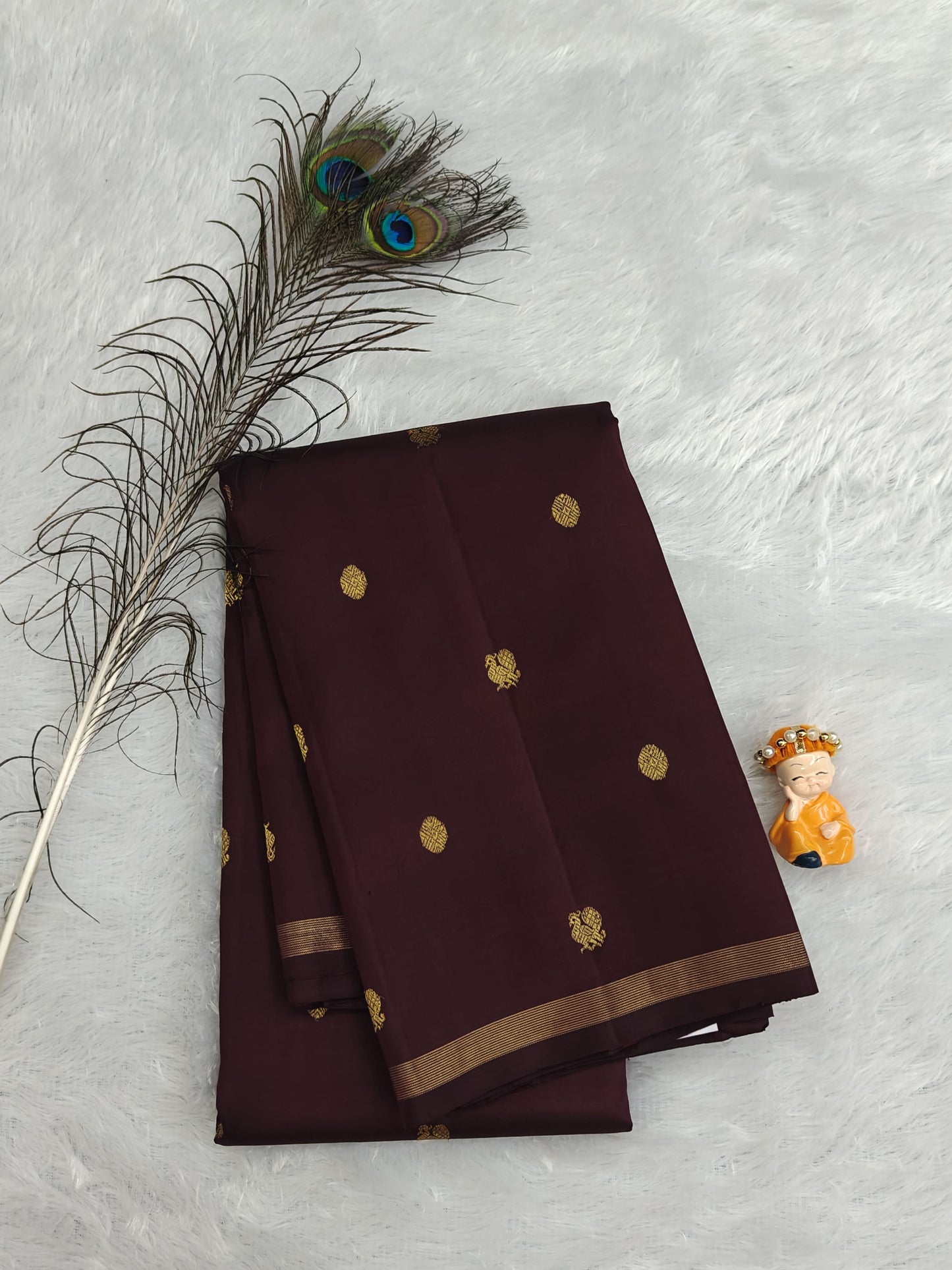 Brown Pure Silk Saree