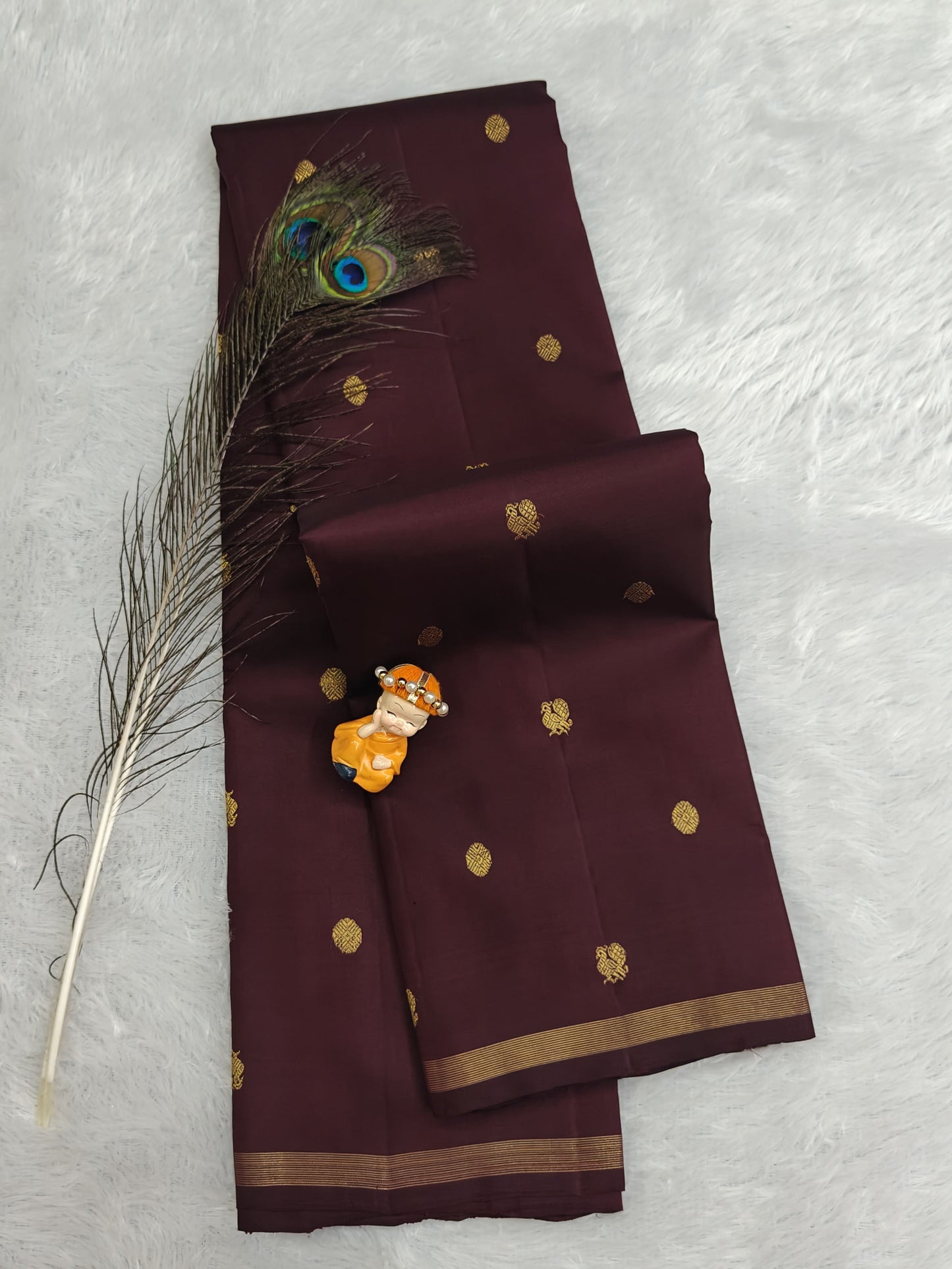 Brown Pure Silk Saree