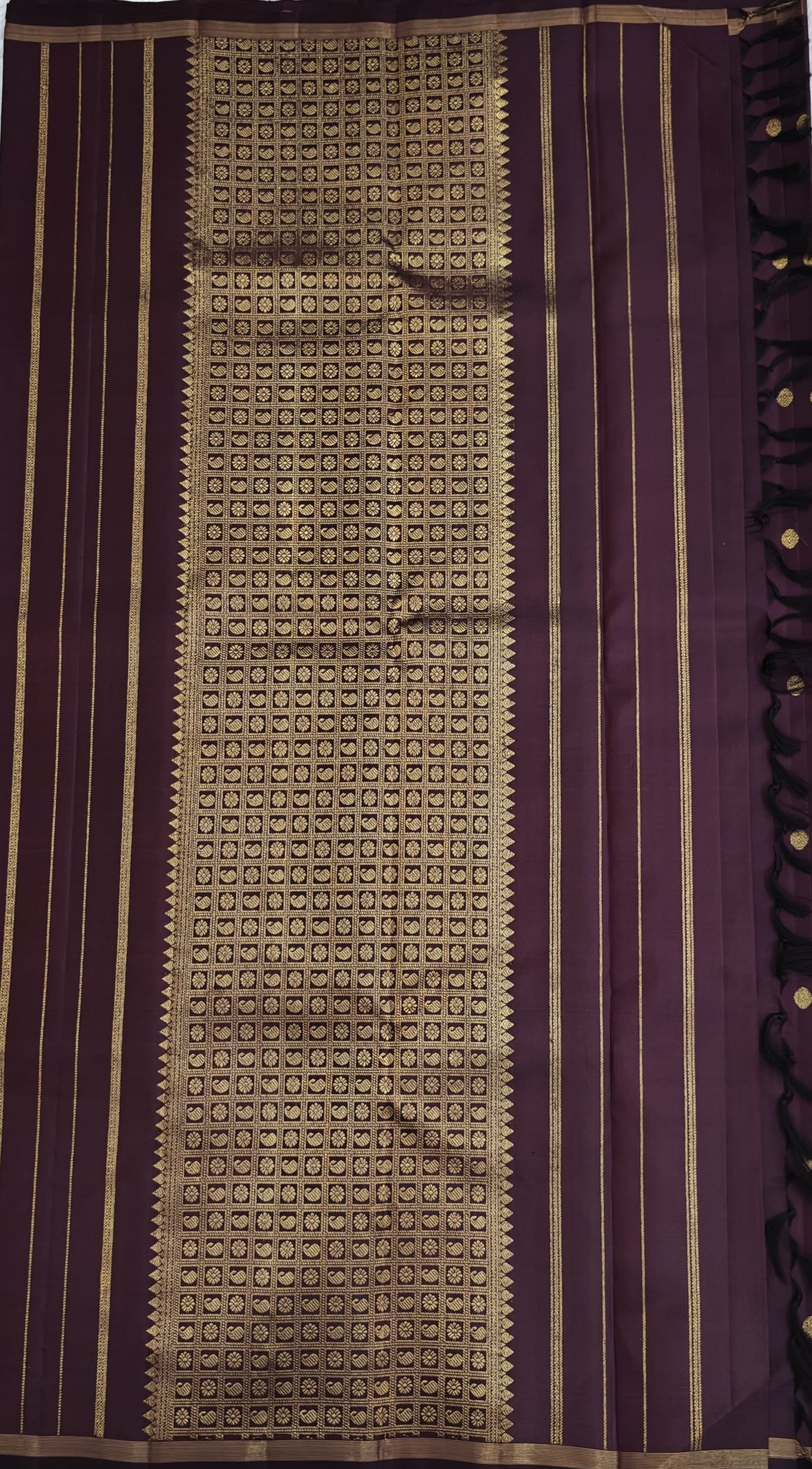 Brown Pure Silk Saree