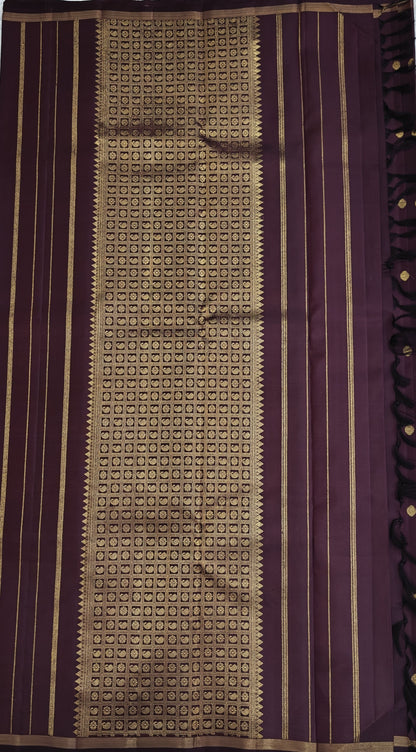Brown Pure Silk Saree