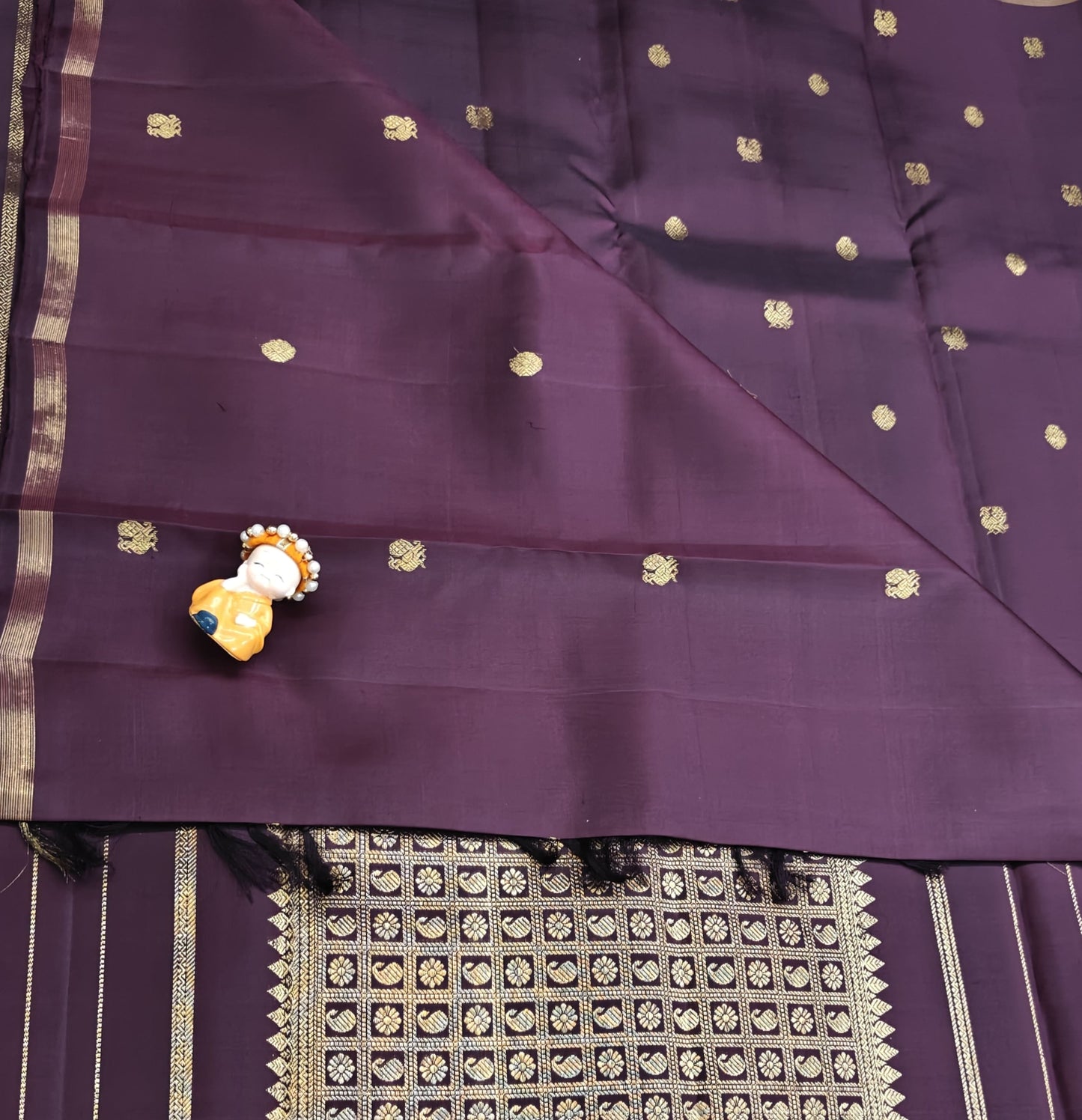 Brown Pure Silk Saree