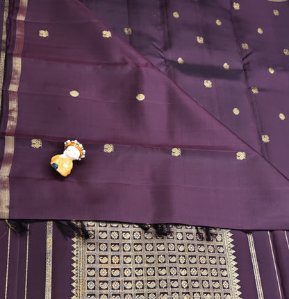 Brown Pure Silk Saree