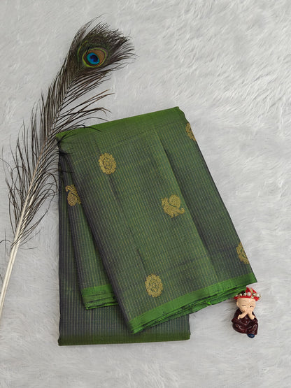 Pastel Green Pure Silk Saree