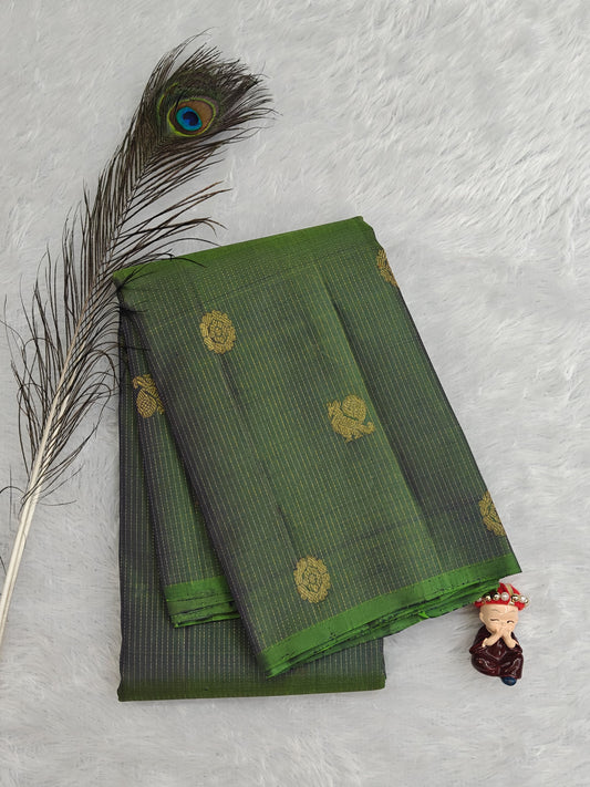 Pastel Green Pure Silk Saree
