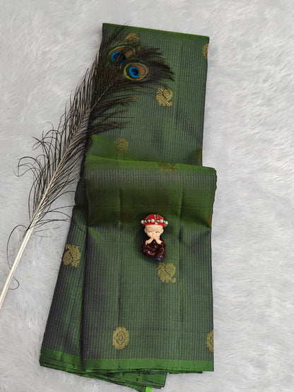 Pastel Green Pure Silk Saree