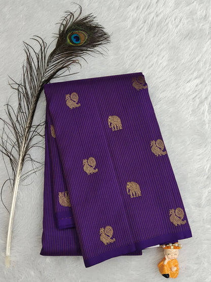 Purple Pure Silk Saree