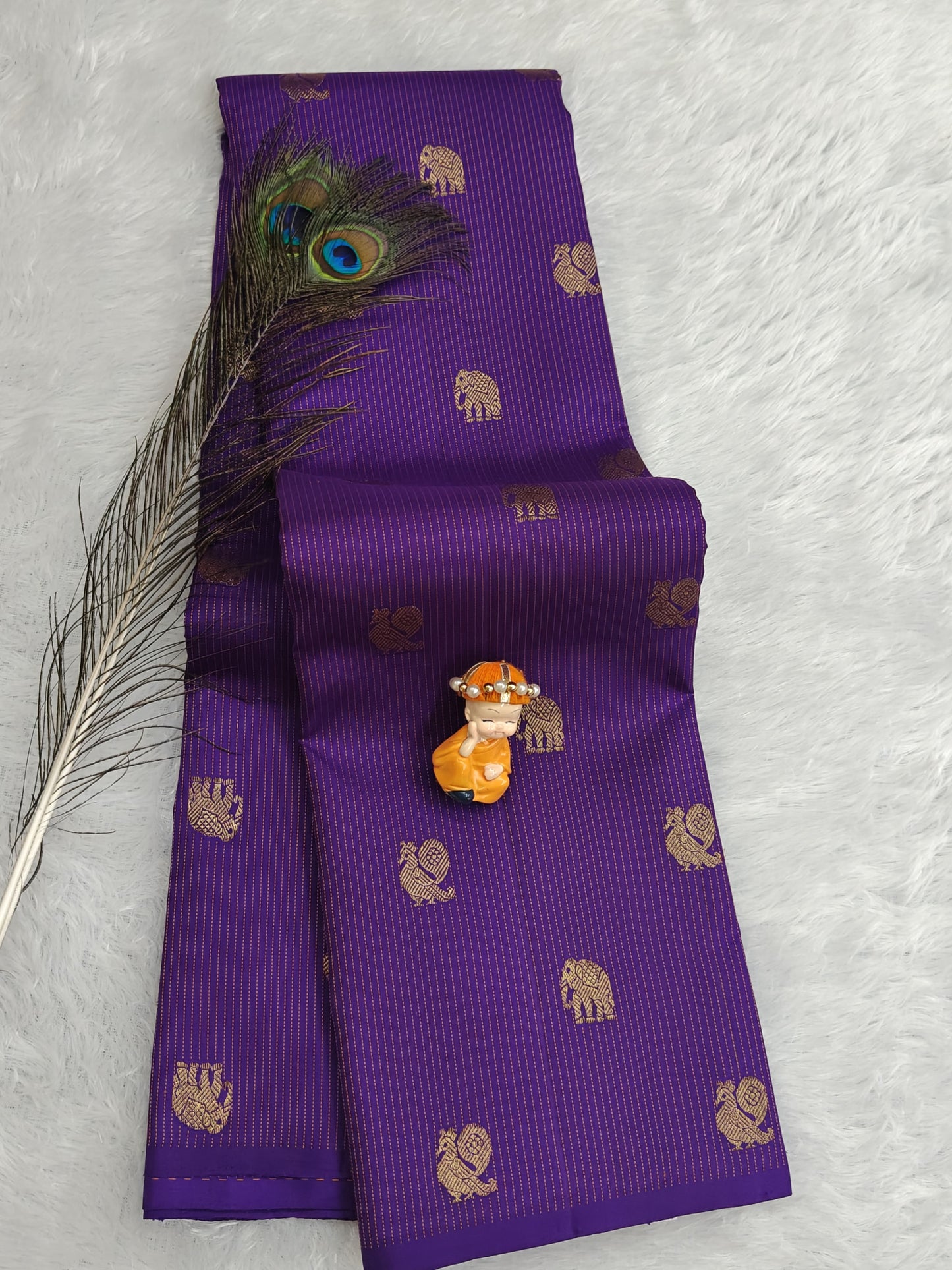 Purple Pure Silk Saree