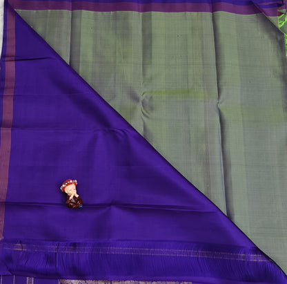 Pastel Green Pure Silk Saree