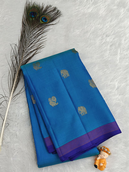 Royal Blue Pure Silk Saree