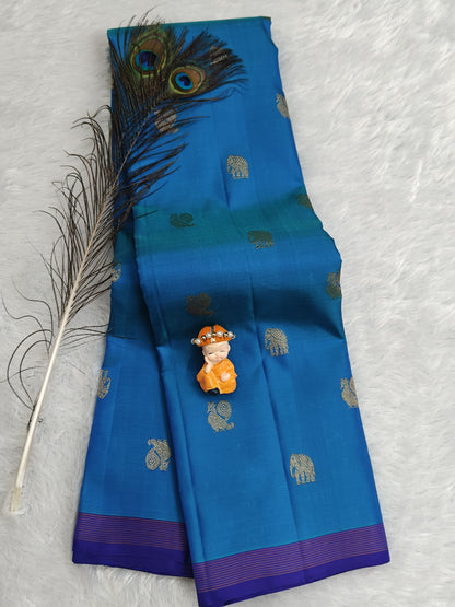 Royal Blue Pure Silk Saree