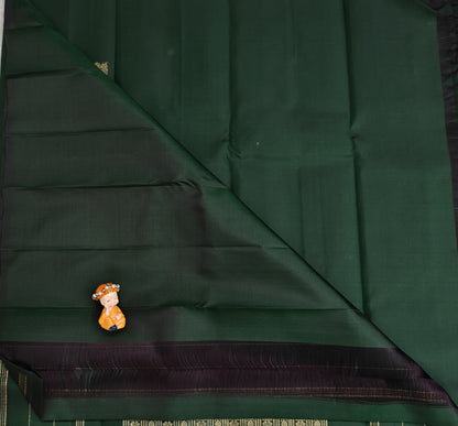 Dark Green Pure Silk Saree
