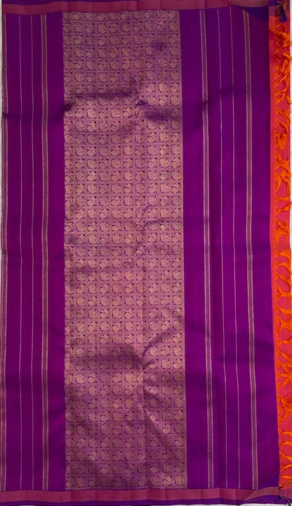 Peach Pure Silk Saree