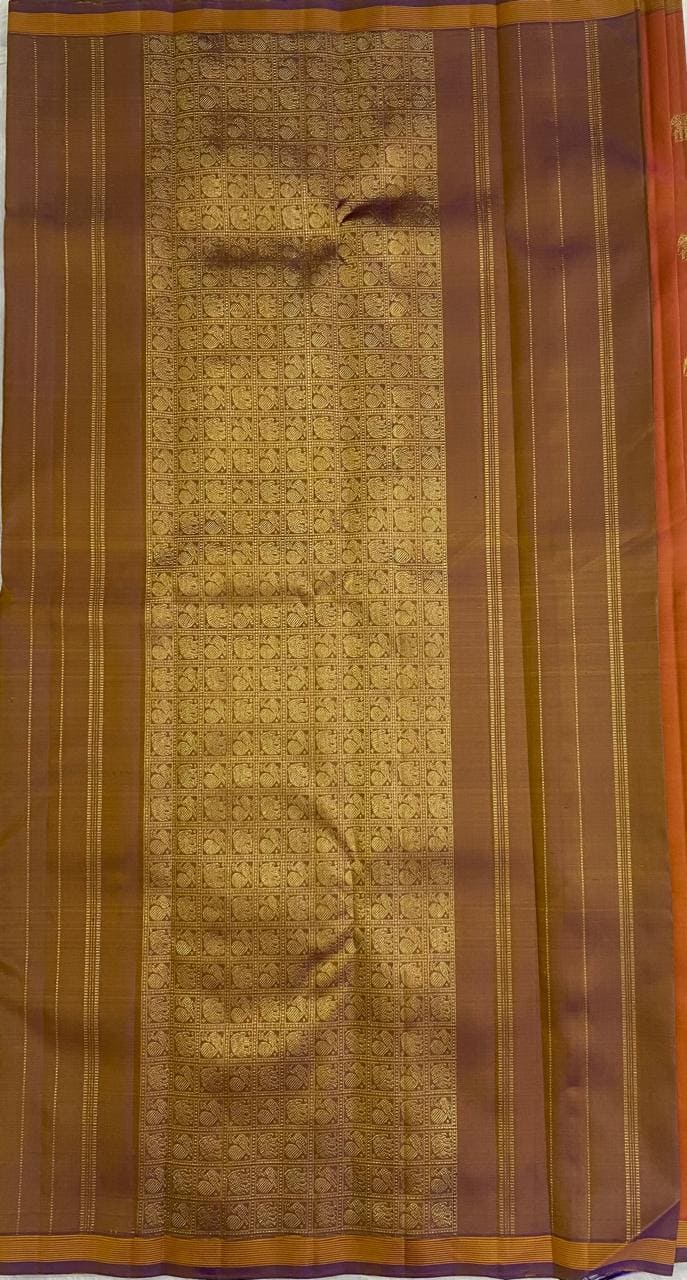 Mustard Pure Silk Saree