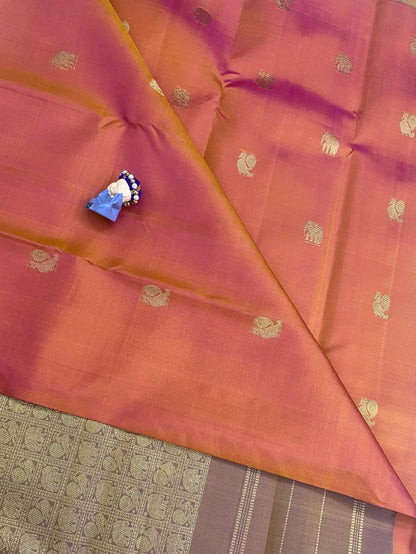 Mustard Pure Silk Saree