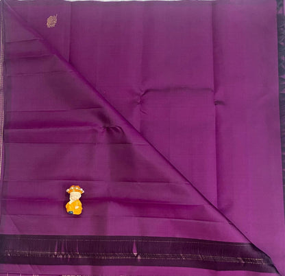 Wine Color Pure Silk Saree