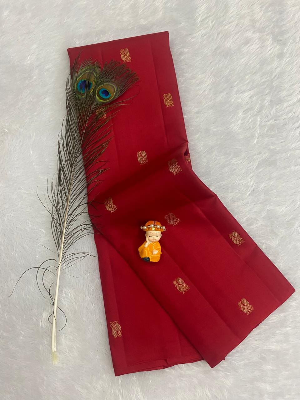 Elegant Red Pure Silk Saree
