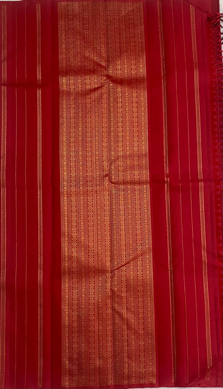 Elegant Red Pure Silk Saree