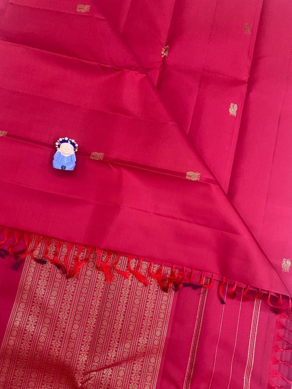 Elegant Red Pure Silk Saree