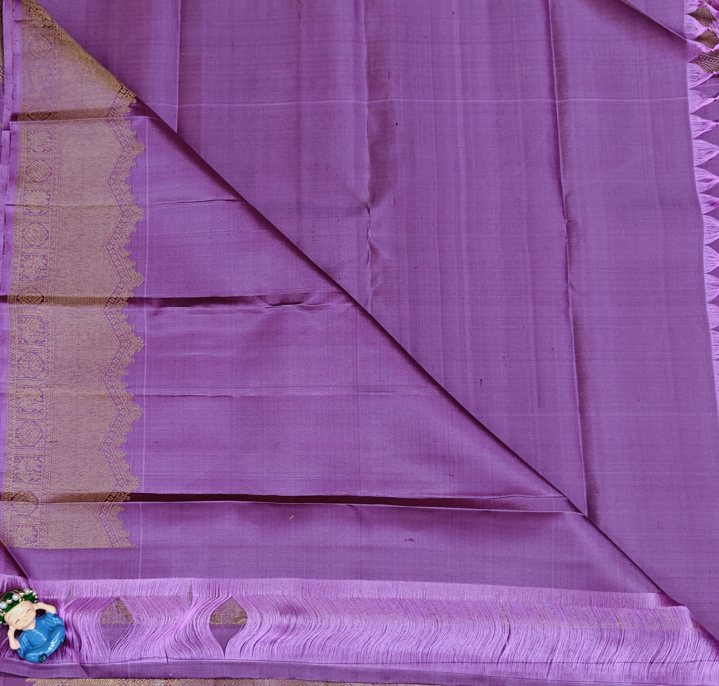 Pastel Lavender Pure Silk Saree