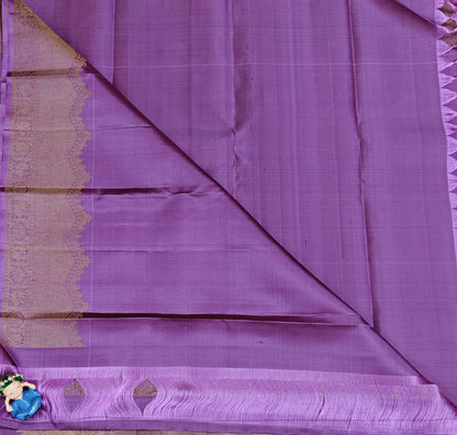 Pastel Lavender Pure Silk Saree