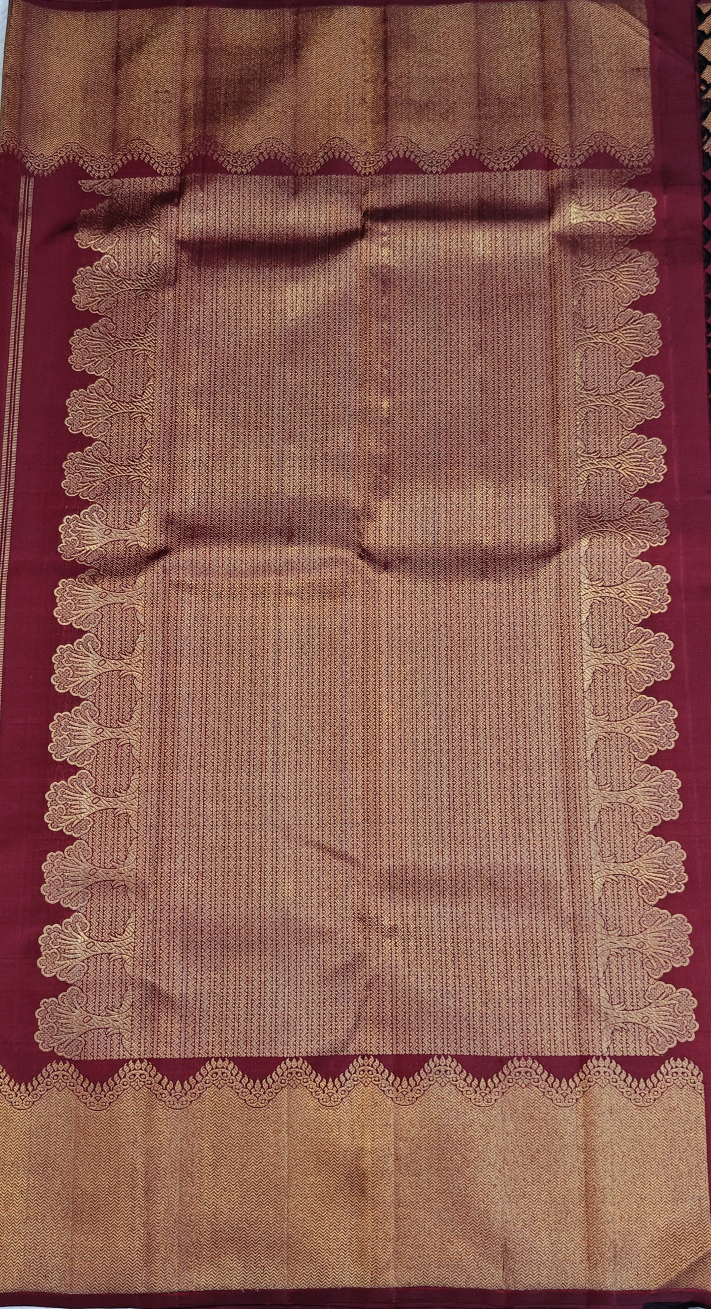 Maroon Pure Silk Saree