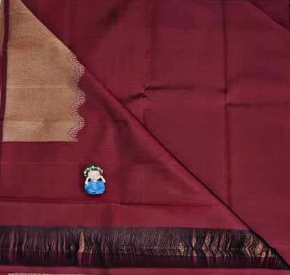 Maroon Pure Silk Saree