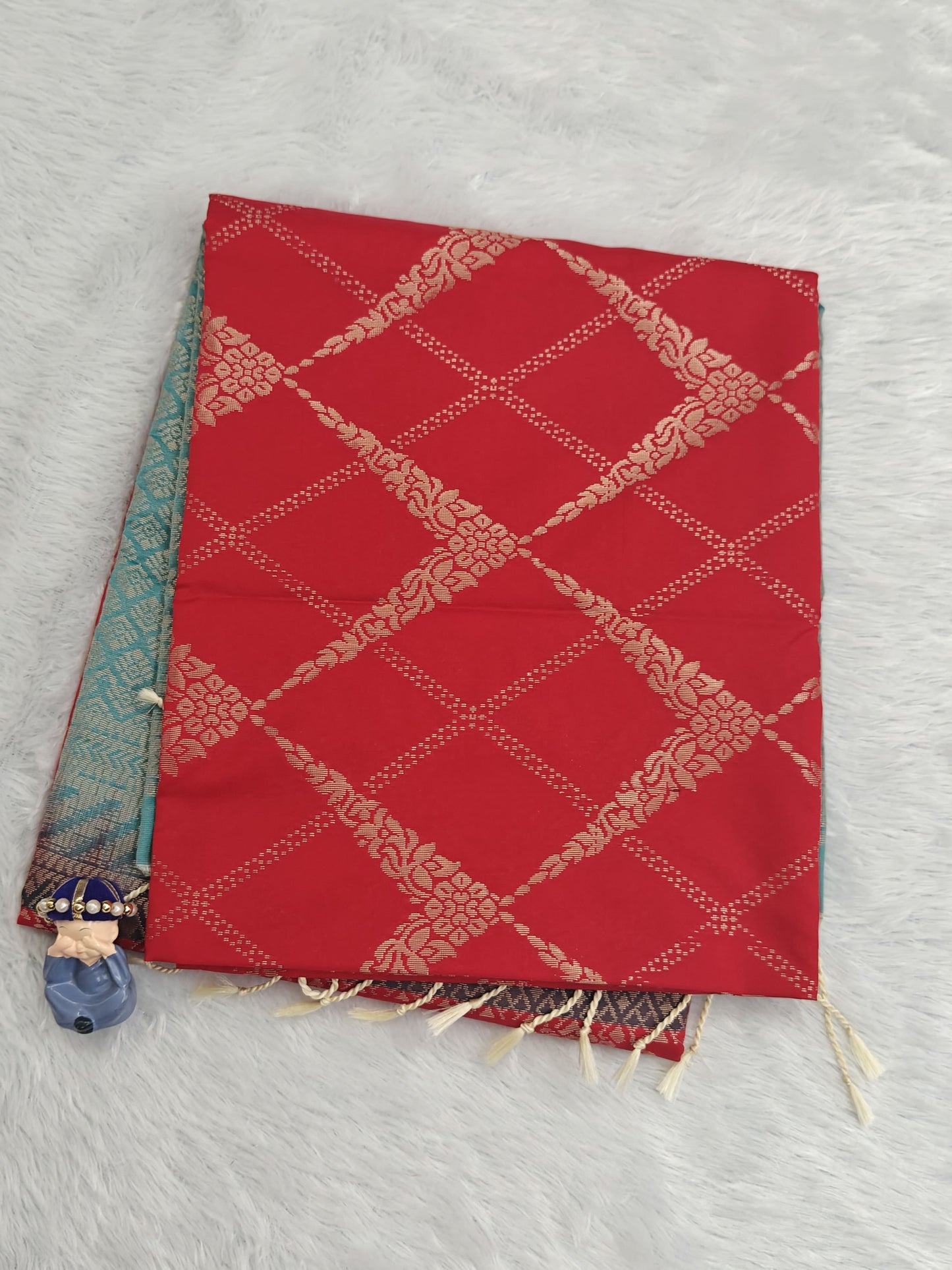 Red Semi Soft Silk Saree