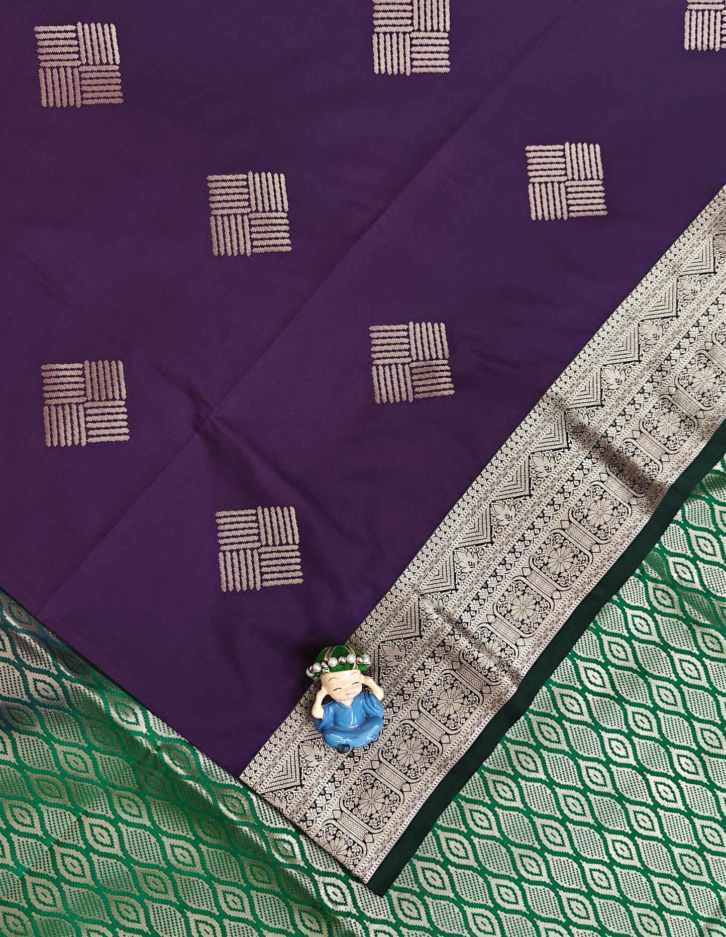 Purple Semi Soft Silk Saree