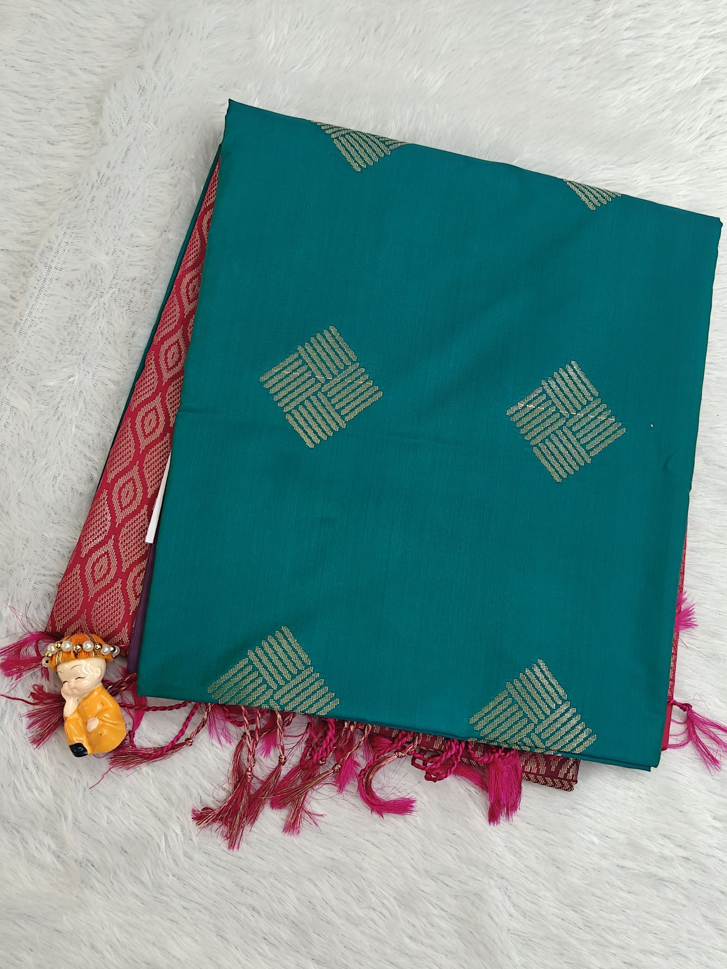 Embroidered Green Semi Soft Silk Saree