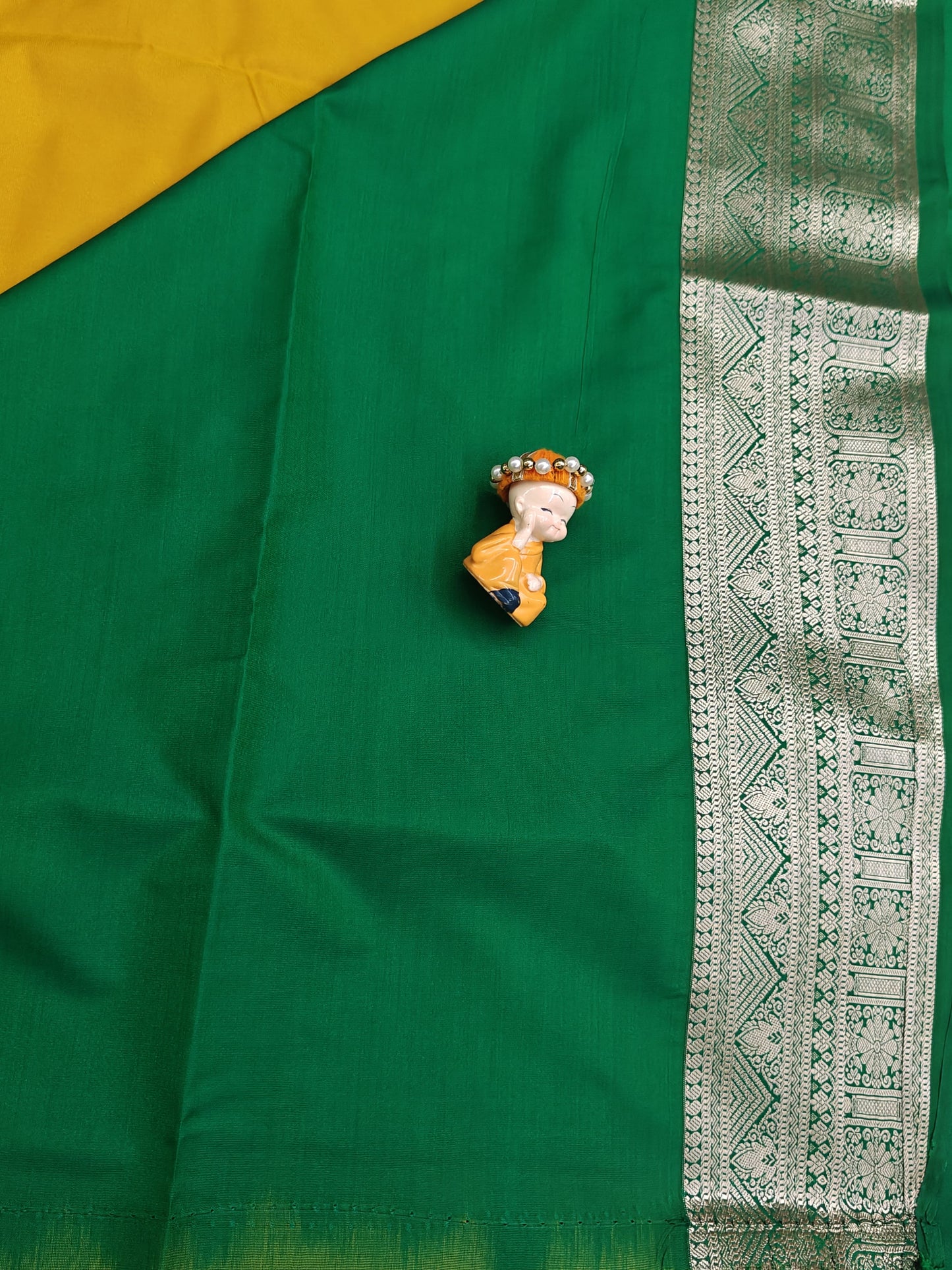 Yellow Semi Soft Silk Saree
