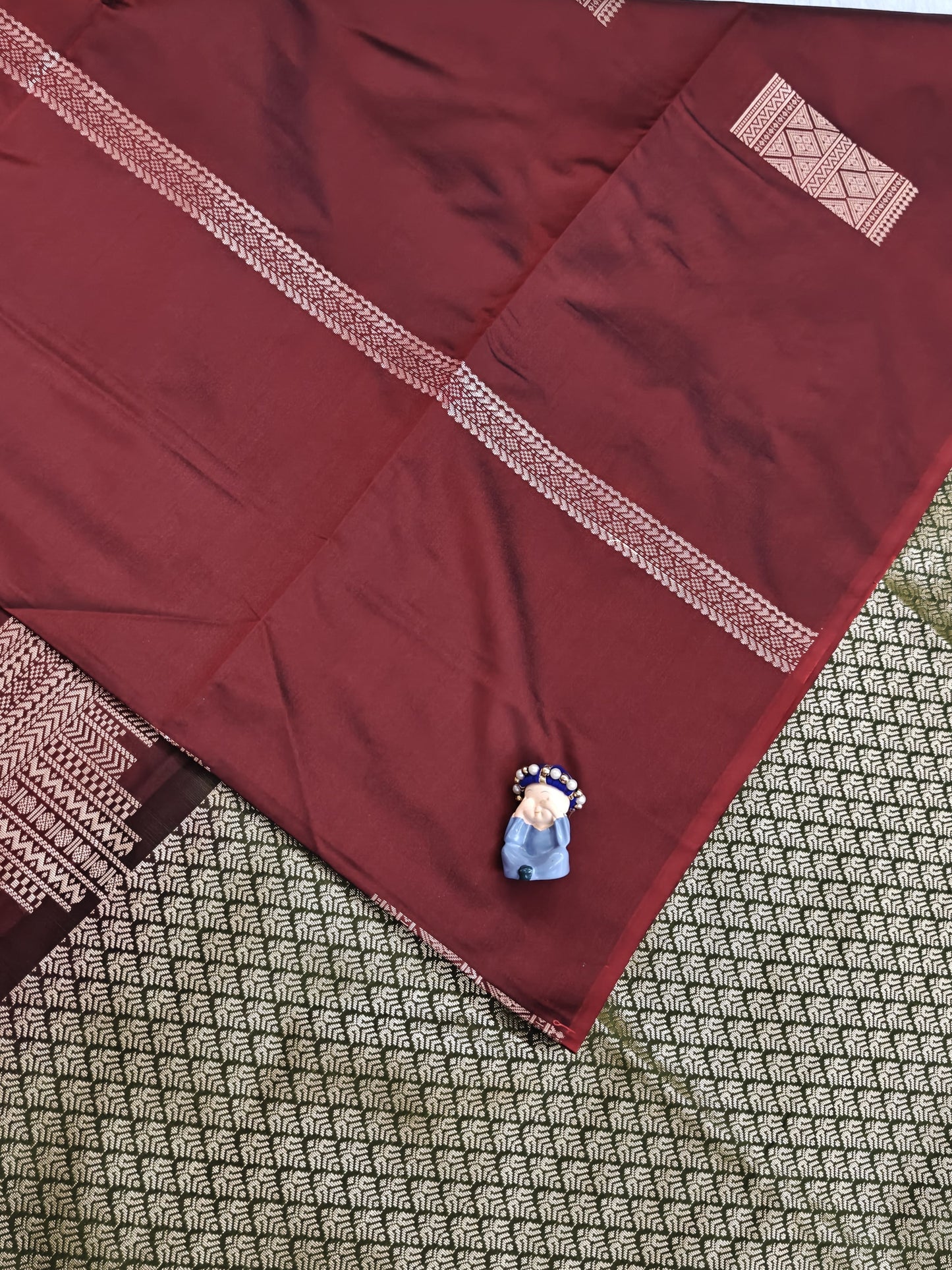 Maroon Semi Soft Silk Saree