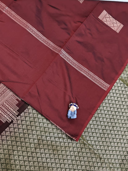 Maroon Semi Soft Silk Saree