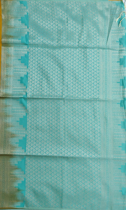 Mustard Yellow Semi Soft Silk Saree