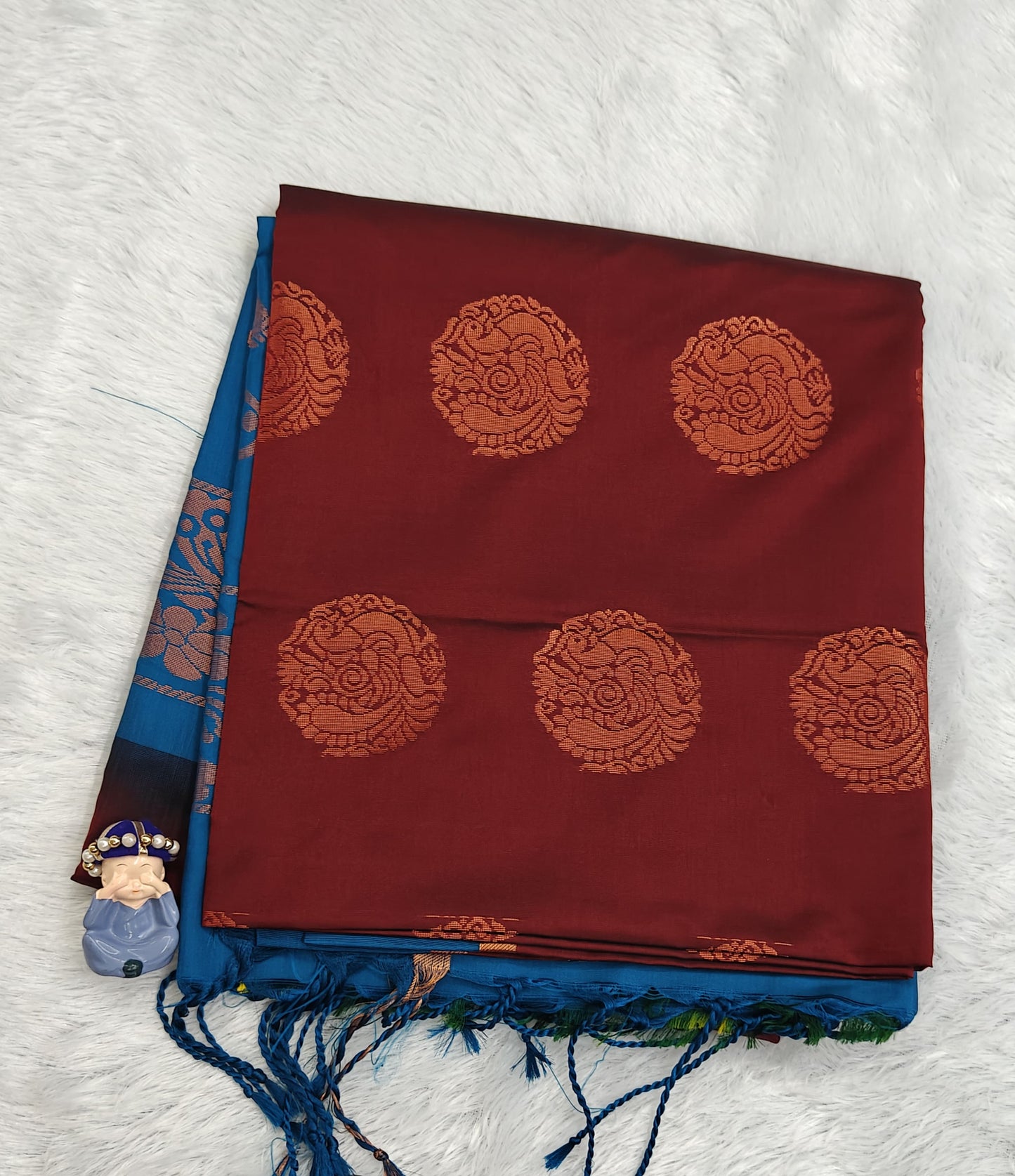 Maroon Semi Soft Silk Saree