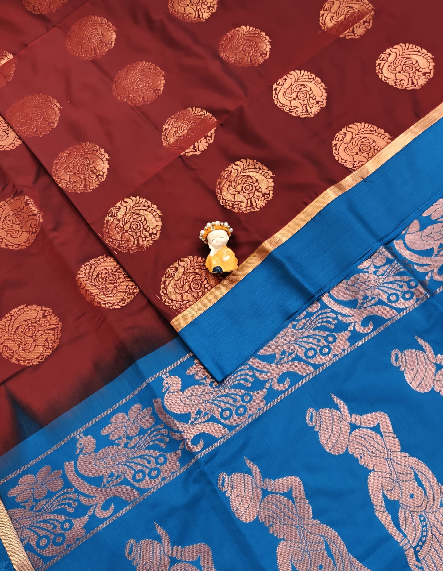 Maroon Semi Soft Silk Saree