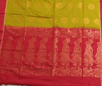 Mustard Yellow Semi Soft Silk Saree