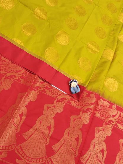 Mustard Yellow Semi Soft Silk Saree