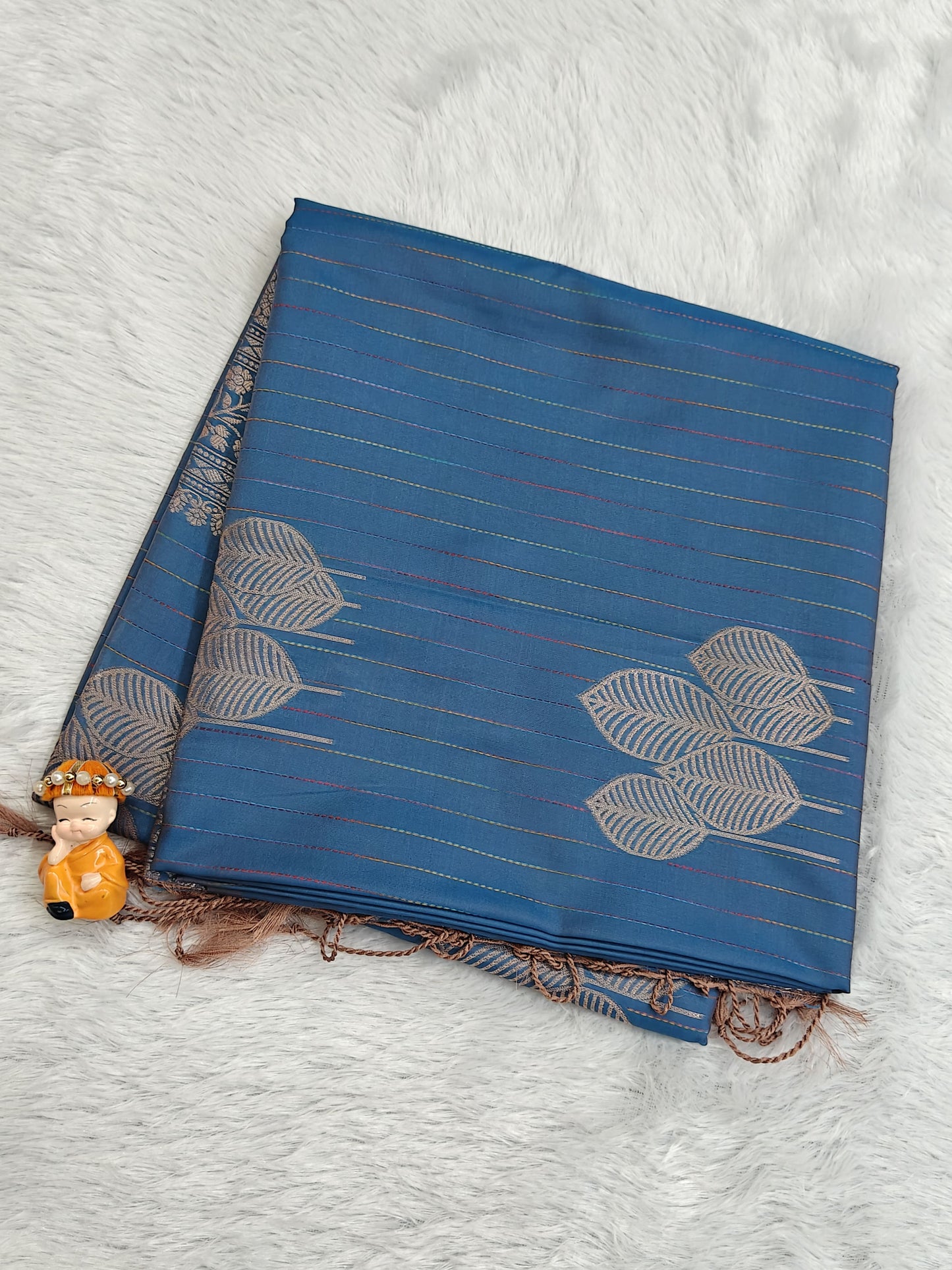 Blue Semi Soft Silk Saree