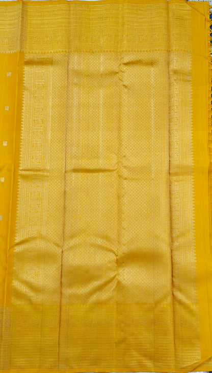 Yellow Pure Handloom Silk Saree